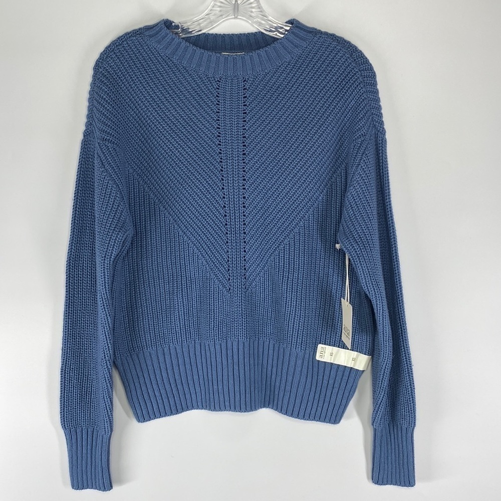 a.n.a Coronet Blue Knit Sweater XS NWT